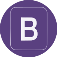 bootstrap logo purple