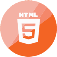 HTML logo red