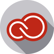 creative cloud logo red and grey