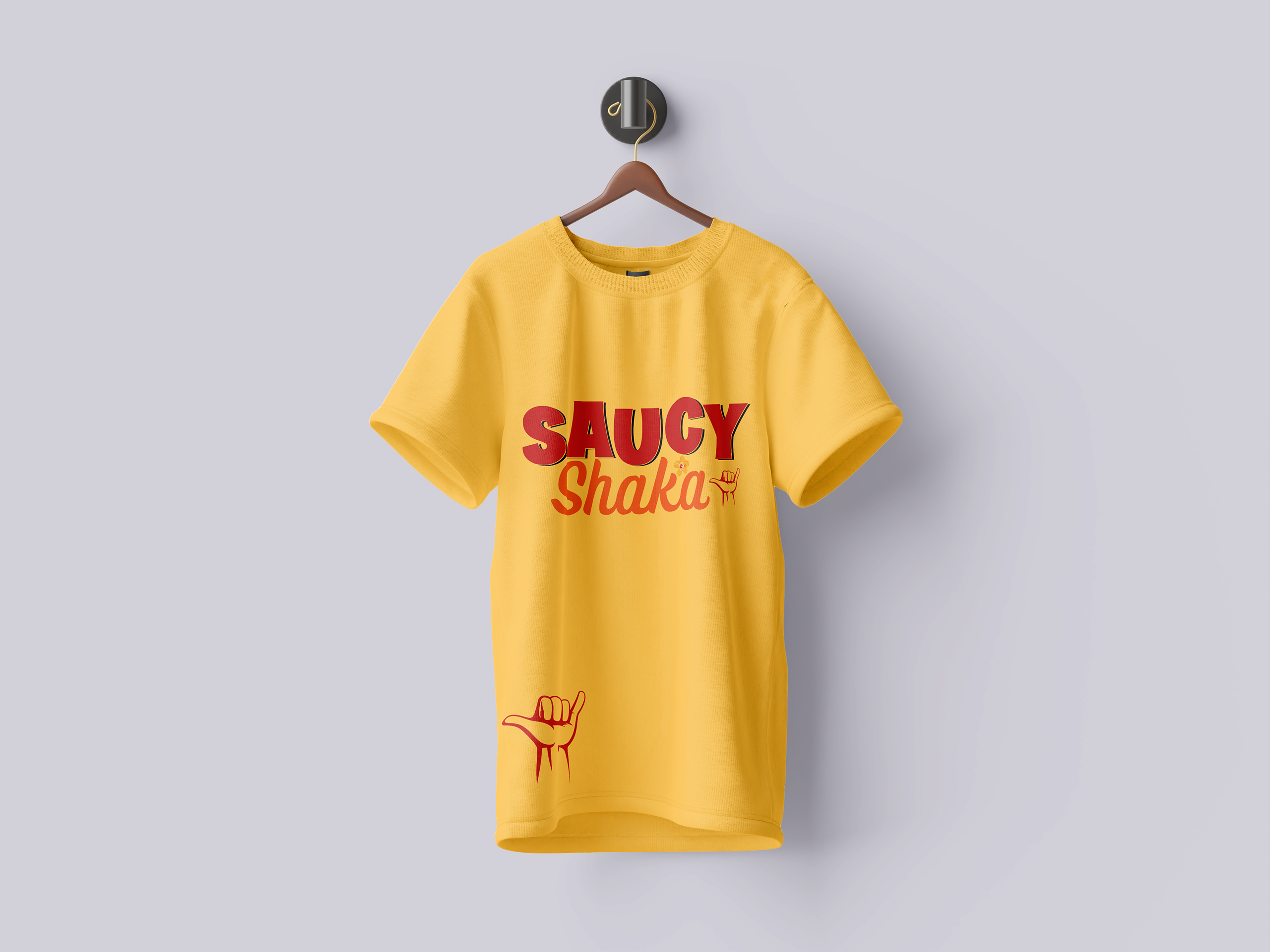 Saucy Shaka t-shirt merchandise yellow