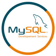 Mysql logo blue orange