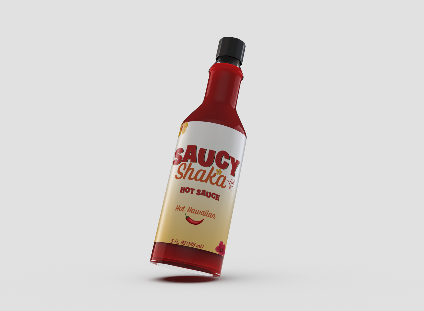 Saucy Shaka Hot Sauce Mockup