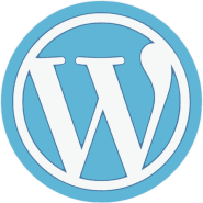 Wordpress logo blue