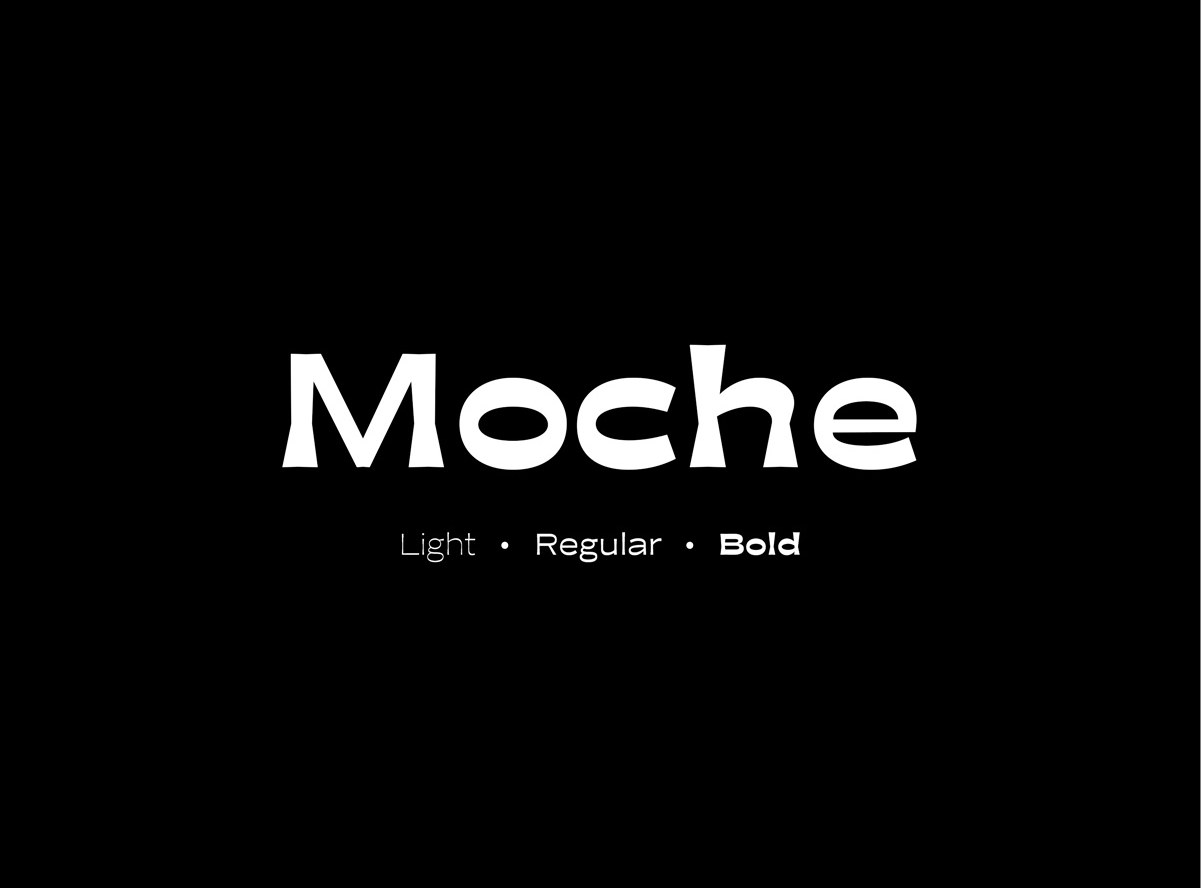 Moche typeface provided by the client